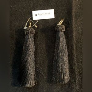Long black tassel earrings NWT Baublebar